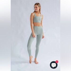 Girlfriend Collective Agave Leggings and top